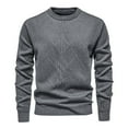 thumbnail image 4 of Zedker Men's Sweaters Casual Crewneck Long Sleeve Shirts for Men, Comfy Slimmer Pullover Knitter Fall and Winter Thermal Tops,Gray,XL, 4 of 6