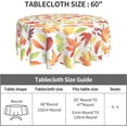 thumbnail image 3 of Round Tablecloth 60 Inch,Stain Resistance Polyester Fall Table Cloth Round,Table Cover for Kitchen Dining Table, Buffet Parties and \u200bHoliday-Fall Maple Leave, 3 of 6