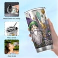 thumbnail image 6 of SKYSONIC Mardi Gras Tumbler Stainless Steel Double Wall Vacuum Reusable Insulated Mug with Straw and Built-in Coaste for Cold and Hot Beverages, 12oz, 6 of 7
