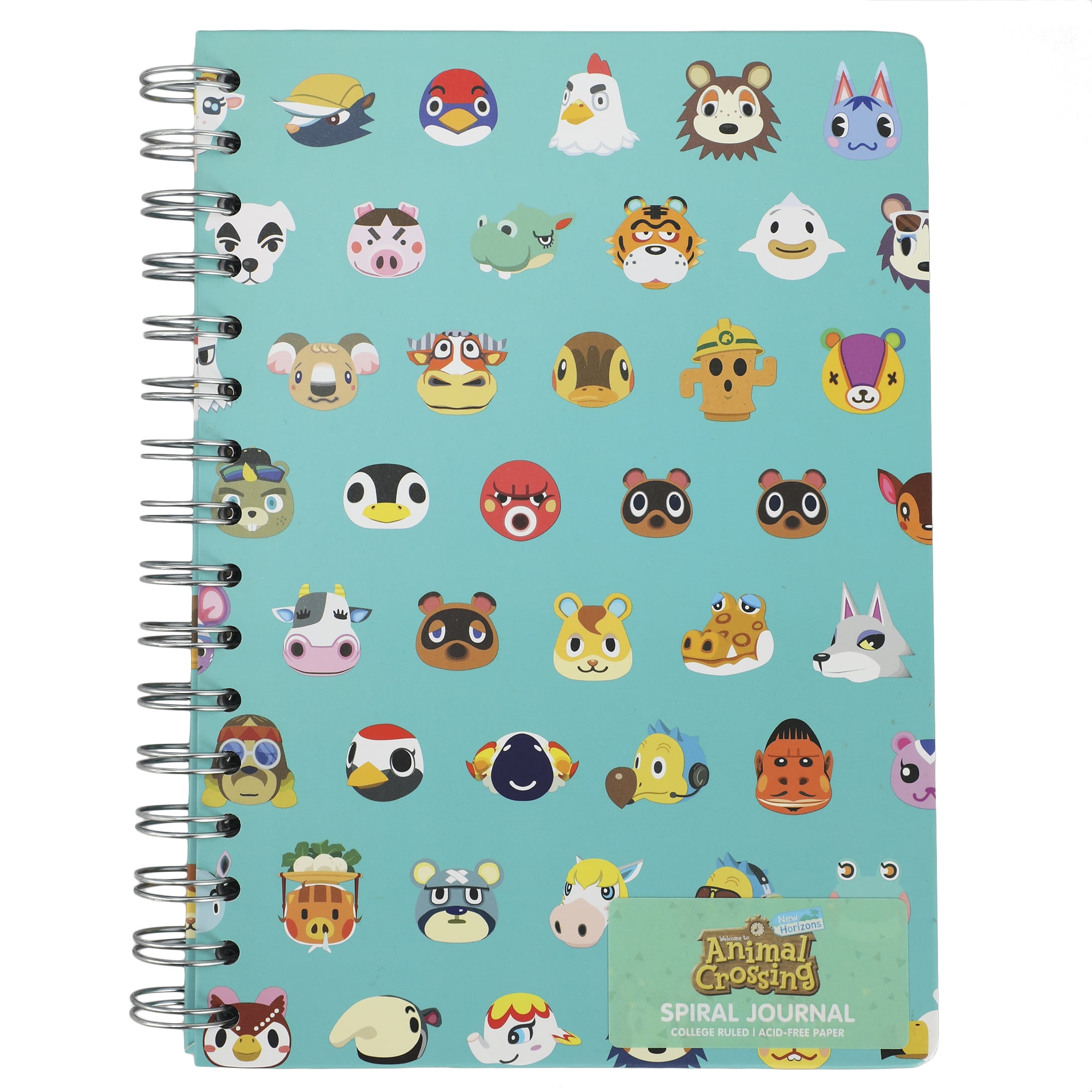Animal Crossing Adorable Spiral Journal, Lay Flat Notebook