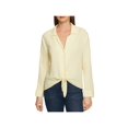 thumbnail image 1 of 1. STATE Womens Yellow Tie Long Sleeve Button Up Top Size: M, 1 of 2