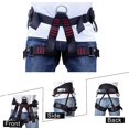 thumbnail image 3 of Adjustable Thickness Climbing Harness Half Body Harnesses For Fire Rescuing Caving Rock Climbing Rappelling Tree Protect Waist Safety Belts (black), 3 of 3