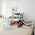 thumbnail image 5 of Manfei Winter Cute Snowman Bedding Comforter Set 7 Pieces, Merry Christmas Full Bedding Set, Teens Boys Girls Kids Reversible Fitted Sheet Flat Sheet, Lightweight Room Decor, 5 of 7