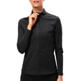 thumbnail image 1 of TFixol Chaqueta deportiva de forro polar para mujer, corte entallado, bolsillos laterales, soporte con cremallera, 1 of 8