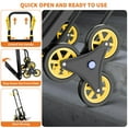 thumbnail image 3 of Garvee Stair Climbing Cart, Heavy-Duty Stair Climbing Hand Truck with Telescoping Handle & 6 Wheels, 440 Lb Capacity, Dolly Cart for Home, Moving, Groceries, Warehouse (Black+Yellow), 3 of 7