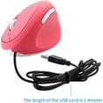 thumbnail image 3 of Dpisuuk Vertical Mouse, Ergonomic USB Wired Mouse Adjustable DPI Optical Computer Mouse for Laptop PC Computer Desktop, Pink, 3 of 9