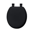 thumbnail image 6 of Bath Bliss Standard Round Toilet Seat, Extra Soft, Black, 1 Pack, 16.5 Inches, 6 of 7