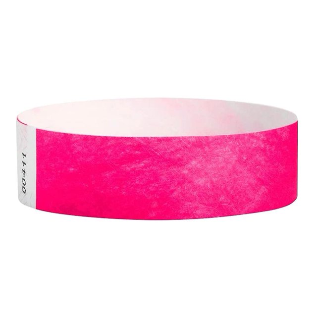 Pulseras de papel de 500 unidades, pulseras de neón para eventos (rosa) Afortunado Sencillez