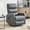 Grey, variant on HSUNNS Swivel Rocker Recliner for Adults, Faux Leather Swivel Rocker Recliner Chair with Heat Therapy and Massage, Manual Single Rocker Sofa with Side Pockets for Living Room Home Theater, Grey