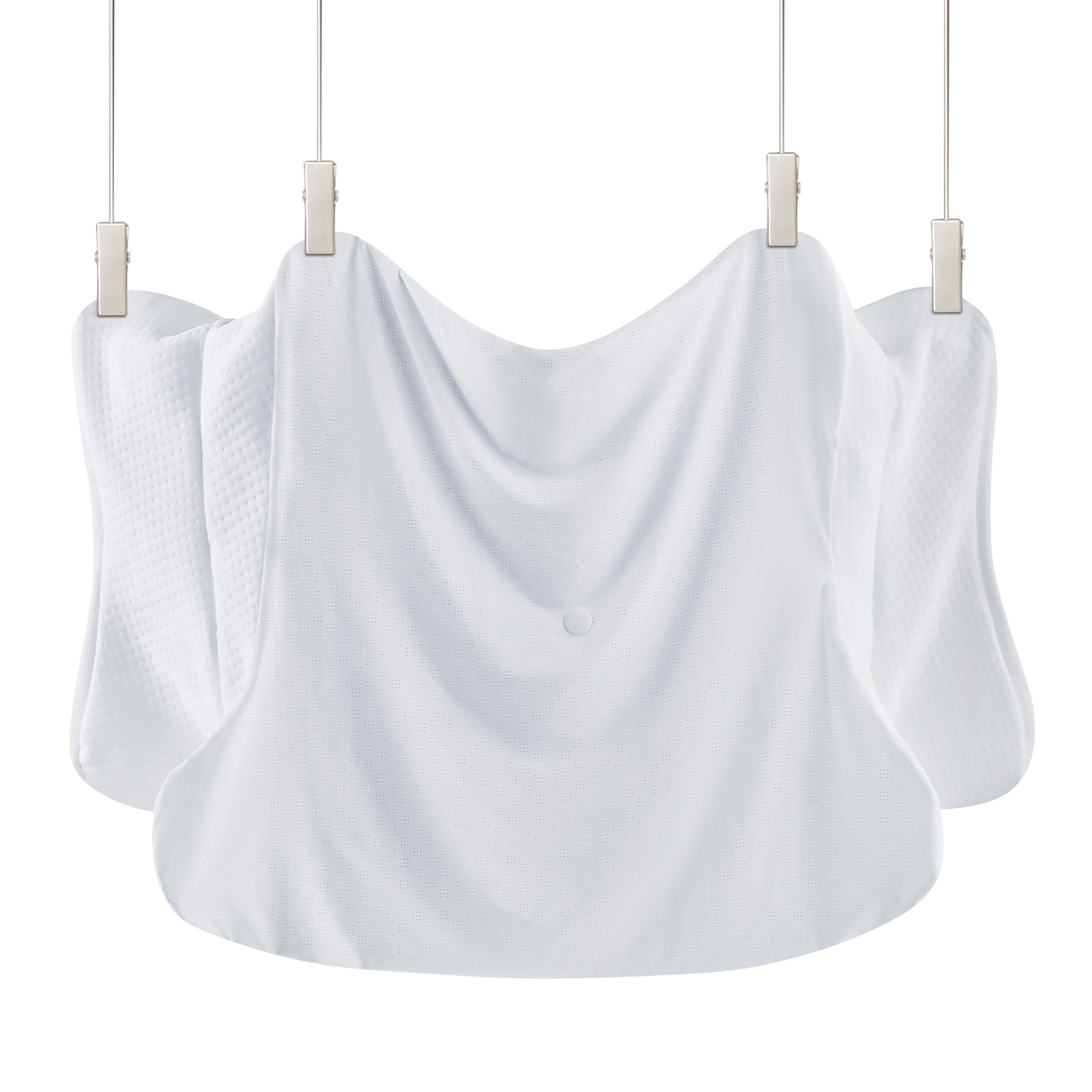 DONAMA Breathable Pillowcases Queen Size for Cervical Pillow JK79 White