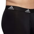 thumbnail image 3 of Calzoncillos tipo bóxer Adidas Long para hombre (paquete de 3), color negro y gris, 3 of 7