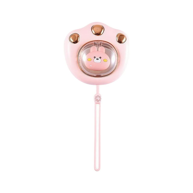 Rose, 2400mah, taille 7,5 * 8cm; Chauffe-Main Rechargeable, Chauffe-Main Mignon avec Griffe de Chat, USB Portable Chauffe-Mains, Chauffe-Mains Réutilisable, Chauffage d'Hiver, Garder au Chaud en Hiver pour les Hommes et les Femmes