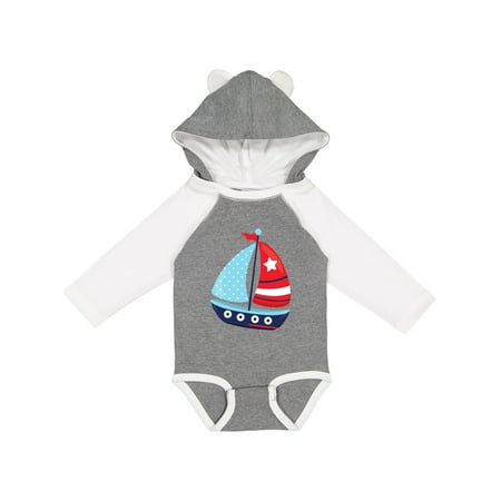 

Inktastic Sailing Boat Sailor Sailing Sails Boat Ship Gift Baby Boy Long Sleeve Bodysuit