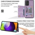 thumbnail image 3 of Samsung A53 5G Case, Dteck Zipper Pocket Credit Card Holder Flip Stand Case PU Leather Shockproof Cover for Samsung Galaxy A53 5G - Purple, 3 of 7
