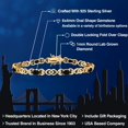 thumbnail image 2 of Gem Stone King 18K Yellow Gold Plated Silver Black Onyx and Lab Grown Diamond Bracelet for Women | 3.21 Cttw | Gemstone December Birthstone | Oval 6X4MM | Length 7.25 inches, 2 of 6