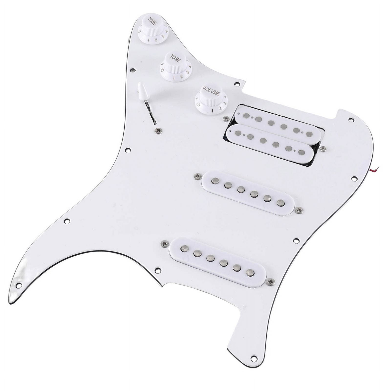 SQ Electric Guitar Loaded Prewired Electric Guitar Pickguard Pickup Assembly White Regular