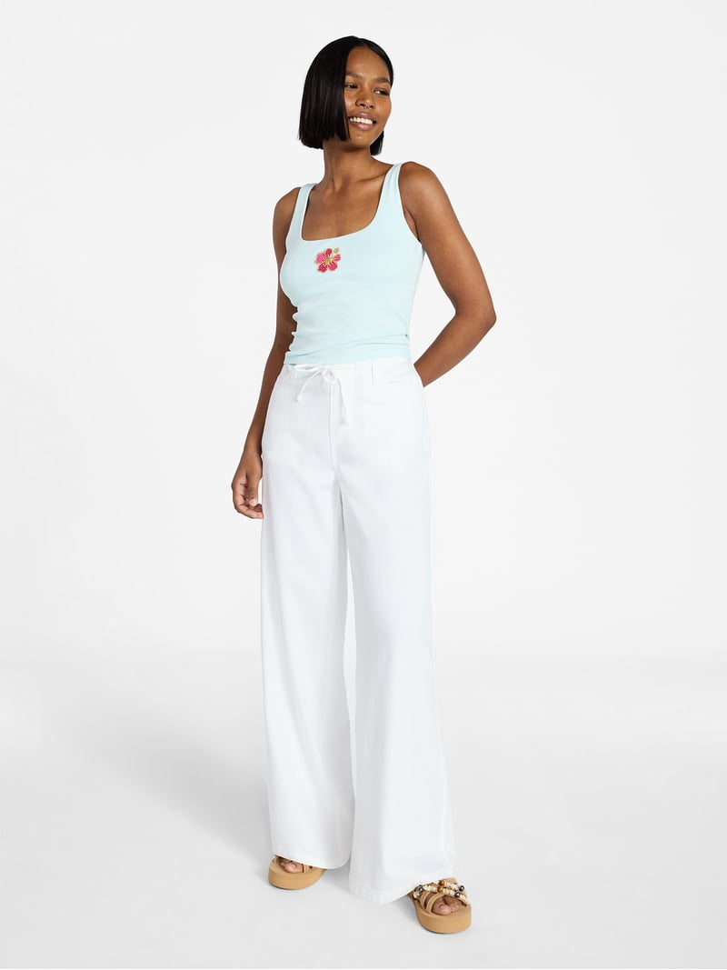 No Boundaries Mini Waist Wide Leg Pants, 31