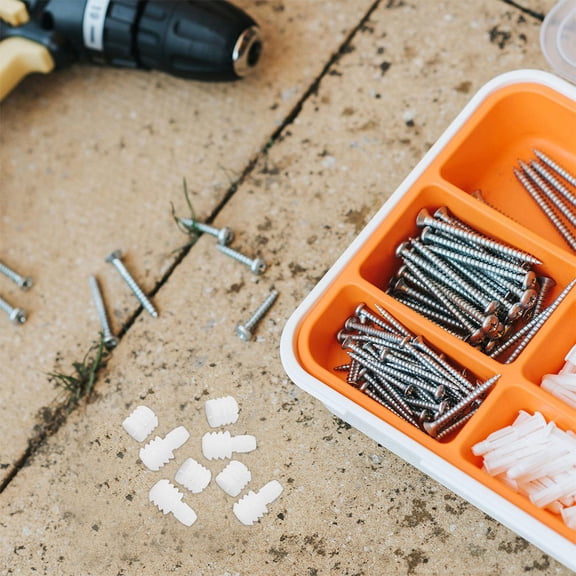 Raindrops 100pcs Plastic Hinge Dowel Inserts Plastic Dowels Hardware Hinge Dowel Insert Plastic Nut Connector For Furniture Connections