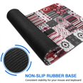 thumbnail image 6 of Long Mouse Pads for Desk,Red Ethnic Geometric Patchwork Pattern Desk Mats on Top Of Desks, Desk Mouse Pad Extra Large with 3mm Non-Slip Base and Stitched Edge for Gaming,Office,Work,Home 47.3"x23.6", 6 of 6