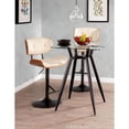 thumbnail image 5 of Clara Mid-Century Modern Square Counter Table with Black Metal Legs and Clear Glass Top by LumiSource, 5 of 9