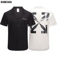 thumbnail image 2 of off-white Camisa De Manga Corta Con Impresión Digital Gráfica Para Hombres De Verano Blanco Roto Gao Jiahui unisex, 2 of 2
