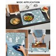 thumbnail image 6 of nqOlkjepod Large Induction Cooktop Protector Mat 31"x24", Spring Flowers Stove Top Covers for Electric Stove, Watercolor Vintage Plant Aqua Blue Leaf Stove Burner Cover Mats, Glass Top Stove Cover, 6 of 8