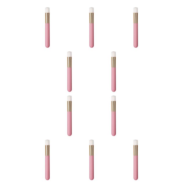 Jumpingount Cepillo de limpieza para extensiones de pestañas y cejas con mango, cepillos multiusos para sombra de ojos, de salón profesional para 10Conjunto
