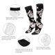 thumbnail image 3 of Fotbe black white Skull bone Calcetas Divertidas Estampadas para Hombre y Mujer, Calcetas de Algodón hasta la Rodilla para Caminar, Correr, Enfermería y Embarazo, 3 of 6