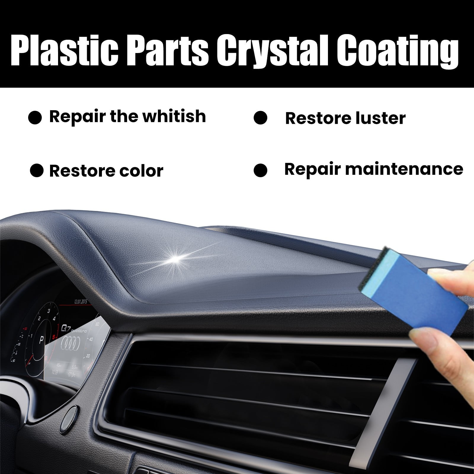 Sales！Tunhigl 30ml Set Of Plastic Refurbishing Agent for Automobile Interior Decoration Refurbishing Agent for Instrument Panel Polishing Plastic Leather Refurbishi