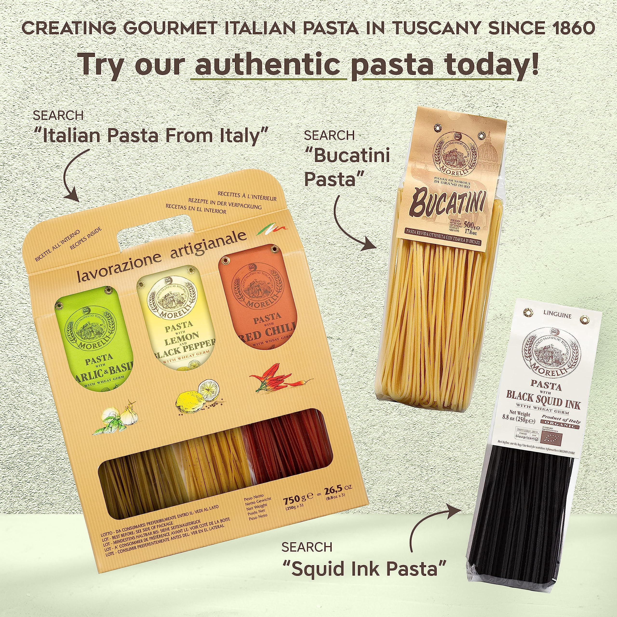 Morelli Mafalda Pasta, High Fiber Mafaldine Pasta, Imported from Italy (Ricciolina, Reginette with Bran and Double Wheat Germ) - 8.8 oz / 250 g (Pack of 4)