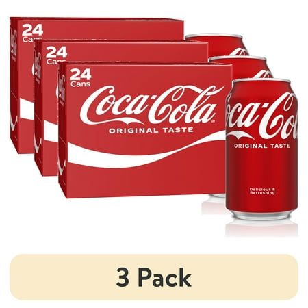 Coca-Cola Soda Pop Cans, 12 fl oz, 24 Pack