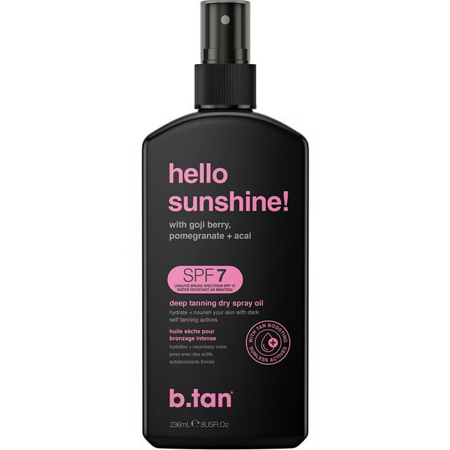 Aceite bronceador en aerosol seco b.tan Hello Sunshine SPF 7 240 ml