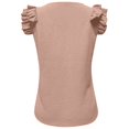 thumbnail image 4 of WAYUTE Womens Tank Tops Casual V Neck Flutter Sleeveless Solid Color Formal Blouse Summer Cropped Tank Top with Ruffle Hem, 4 of 5