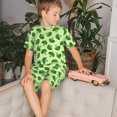 thumbnail image 4 of Balery Broccoli Vegetables Conjunto de Pijama Infantil de Manga Corta con Estampado – Ropa de Dormir de Algodón Suave-3X-Large, 4 of 6