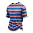 thumbnail image 2 of Mfakffe Men T Shirts Crewneck Striped T-Shirt Soft Elastic Tees Summer Beach Casual Tops, 2 of 5
