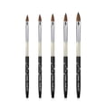 thumbnail image 1 of Kads Kolinsky Sable Acrílico Cepillo 5 Unids/Set Tamaño 2 #/4 #/6 #/8 #/10 # Cepillo Acrílico Negro Kolinsky Sable Acrílico Cepillos Para Uñas, 1 of 5