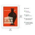 thumbnail image 2 of Athens (Athen) Greece - Ancient Greek Amphora - Austrian Airlines - Vintage Airline Travel Poster by Otto Peterseil c.1965 - Bamboo Fine Art 290gsm Paper (Unframed) 12x16in, 2 of 4