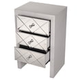 thumbnail image 2 of White Wash Three Drawer Mirrored Glass Cabinet, 2 of 2