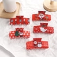 thumbnail image 6 of Yoyauz Christmas Hair Clip For Women, Christmas Tree Snowman Santa Claus Winter Strong Grip Clip, Suitable For Thick And Fine Hair Acrylic Hair Clip, 6 of 6