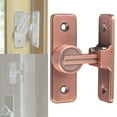 thumbnail image 4 of Pestillo para puerta de granero, cerradura de seguridad para el hogar, herrajes de aleación de zinc, pestillo para puerta corrediza Oro rosa de 90 grados., 4 of 8
