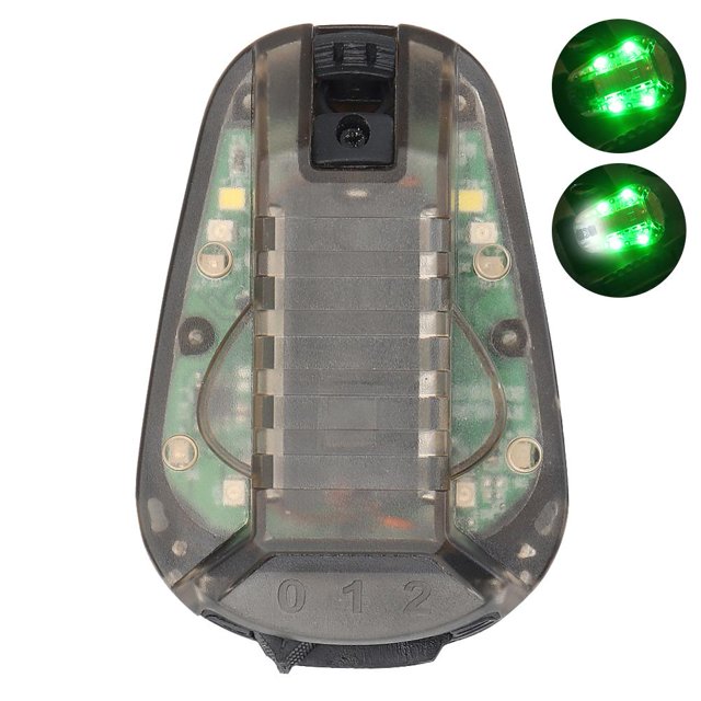 Ladybird Lamp Multiusos Strobe Head Lamp Survival Tool (Black Green Light)