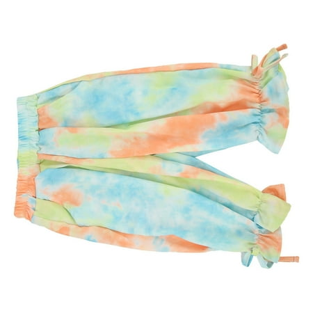 

Girls Tie Dye Pants Loose Kids Tie Dye Sweatpants For Children For All Season For Daily Wear For Outdoor Activity Yellow 130cm