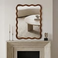 thumbnail image 6 of Jopath 30"x40" Wavy Rectangle Solid Wood Frame Decorative Mirror for Bedroom Bathroom Living Room Entryway Black Walnut Color, 6 of 8