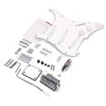 thumbnail image 3 of MERIGLARE Système de Chevalet de Trémolo de Guitare Électrique Blanche avec 11 Trous Pickguard SSS Micro,, 3 of 9