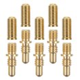 thumbnail image 1 of ETHZZLE 5Sets Golden Copper Pool Cue Extension Joint Screws Secure Brass Connection for Billiard, 1 of 6