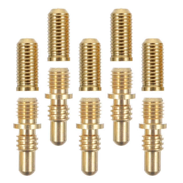 ETHZZLE 5Sets Golden Copper Pool Cue Extension Joint Screws Secure Brass Connection for Billiard