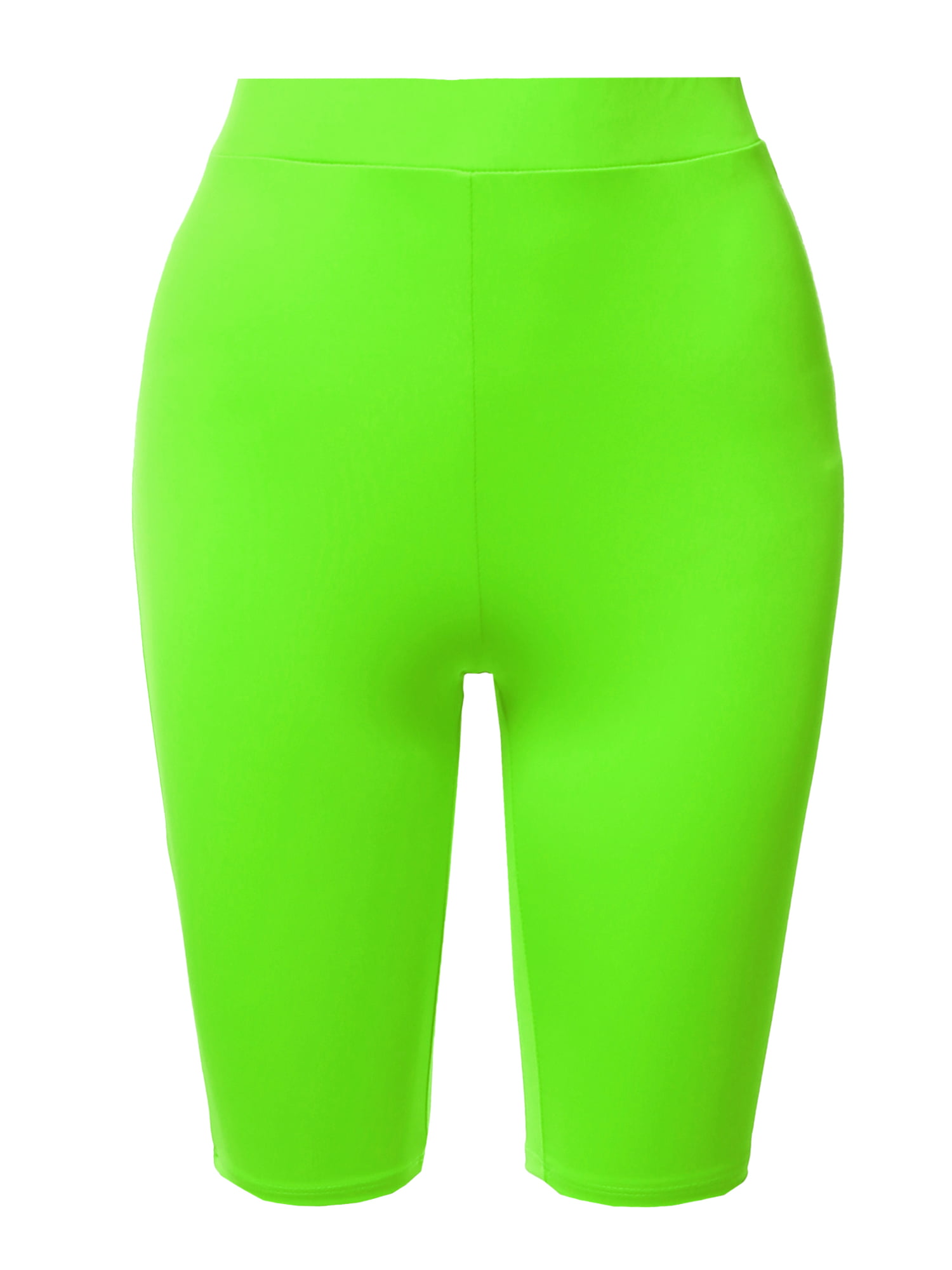 A2Y Women's Basic Yoga Polyester Mid Thigh High Rise Biker Bermuda ...