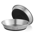 thumbnail image 1 of Wellbro Cuencos para Gatos 2 Piezas Cuencos para Gatos de Acero Inoxidable para Comida y Agua Bigotes Fatiga Platos Antideslizantes Poco Profundos Platos para Perros pequeños Cachorros Gatos, 1 of 6