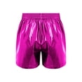 thumbnail image 4 of inhzoy Kids Girls Boys Hip Hop Dance Shorts Metallic Shiny Shorts Stage Performance Hot Pink 14, 4 of 5