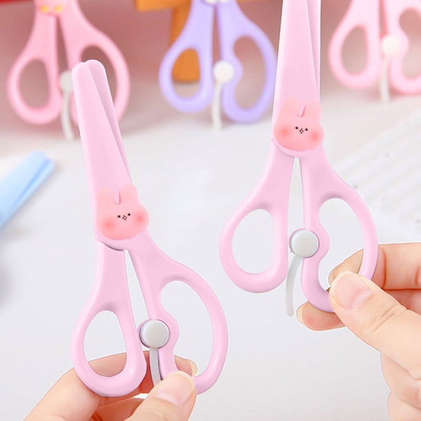 Tijeras para cortar papel artesanal | Hoja redondeada segura | Cuchillo de corte de mano de plástico | Cortador de pegatinas artísticas para álbumes de recortes de bricolaje | Sin bordes afilados |